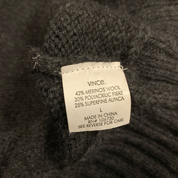 VINCE. Alpaca, merino wool cardigan- size L great condition - Picture 11 of 11